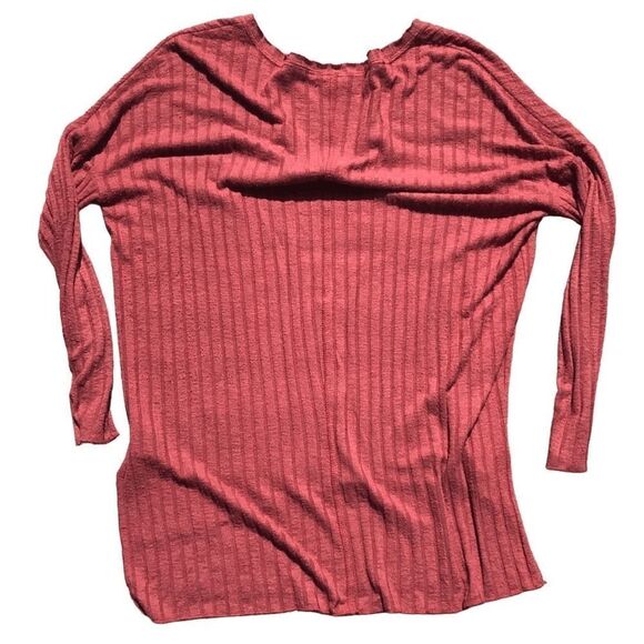 Urban Outfitters oversized lightweight hi-low rib knit sweater dusky rose. Large - Picture 7 of 7